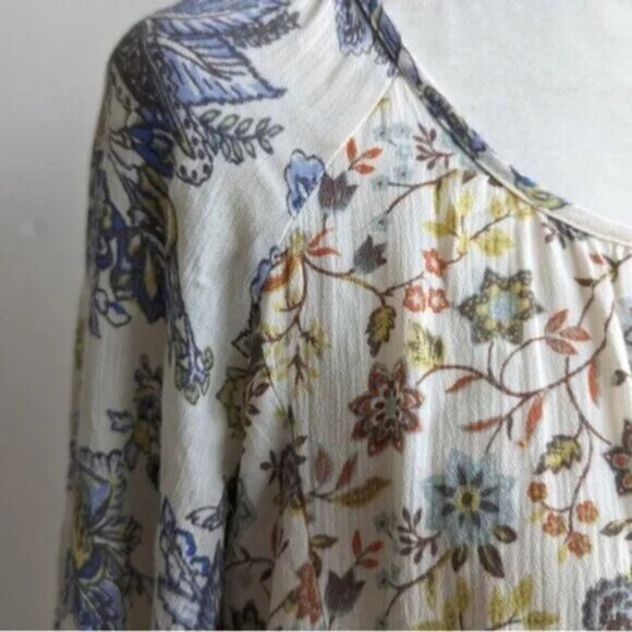 Free People Lucky Loosey Floral Peasant Boho Cottagecore Babydoll Dress - Picture 4 of 10